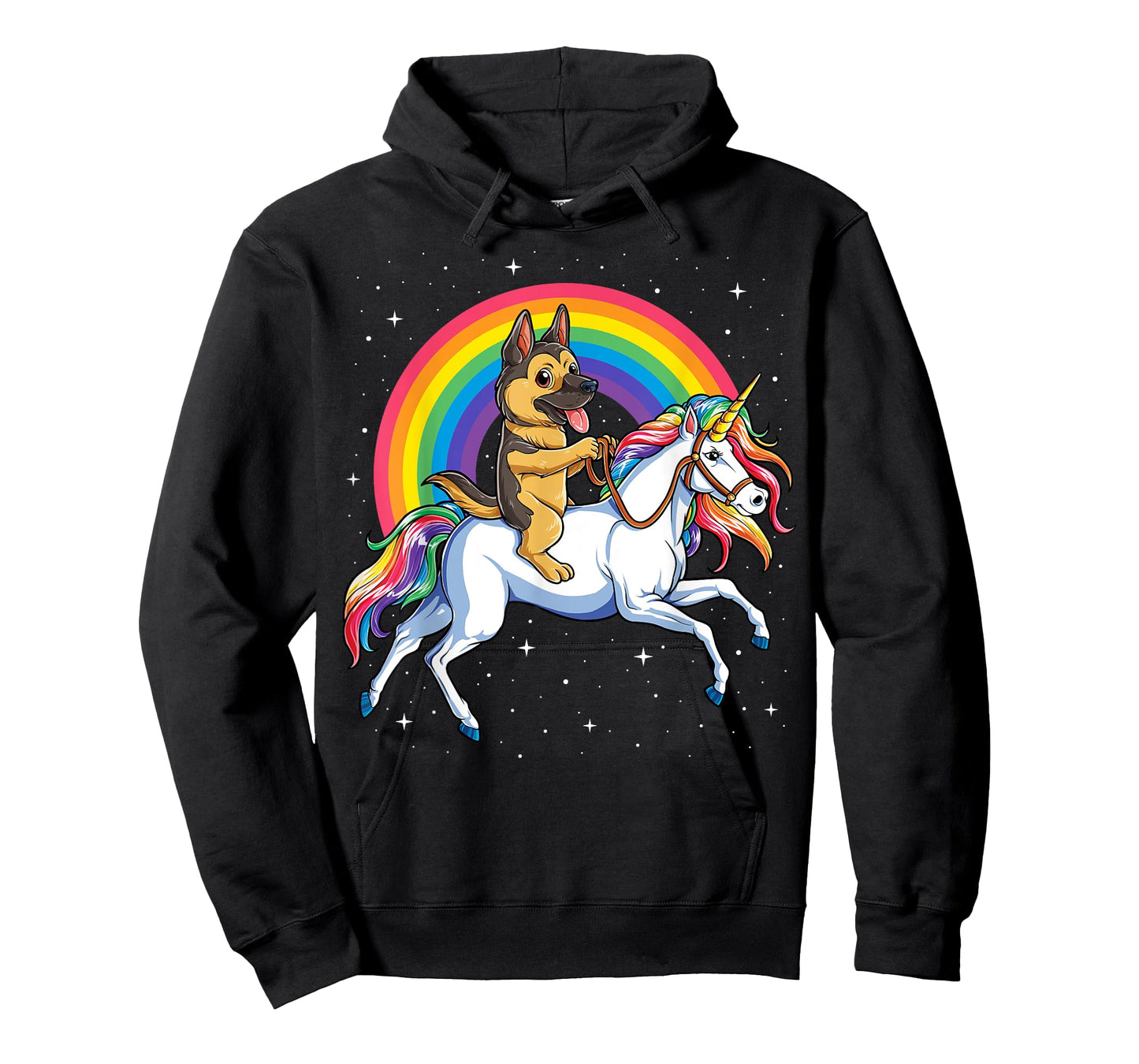 German Shepherd Unicorn T shirt Girls Space Galaxy Rainbow T-Shirt