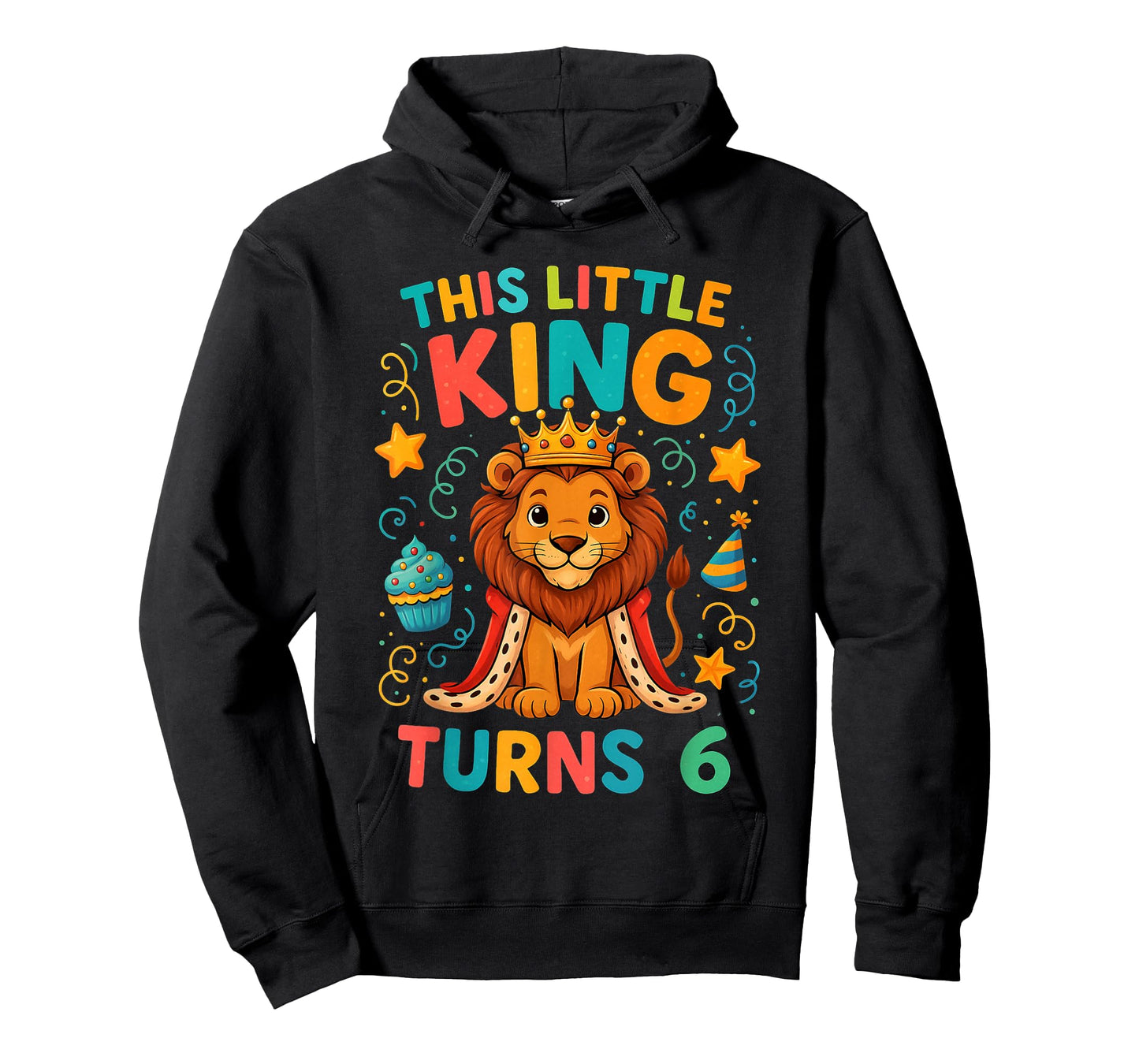 Cute Little Lion King Birthday Kids Boy Age 6 Party Outfit T-Shirt
