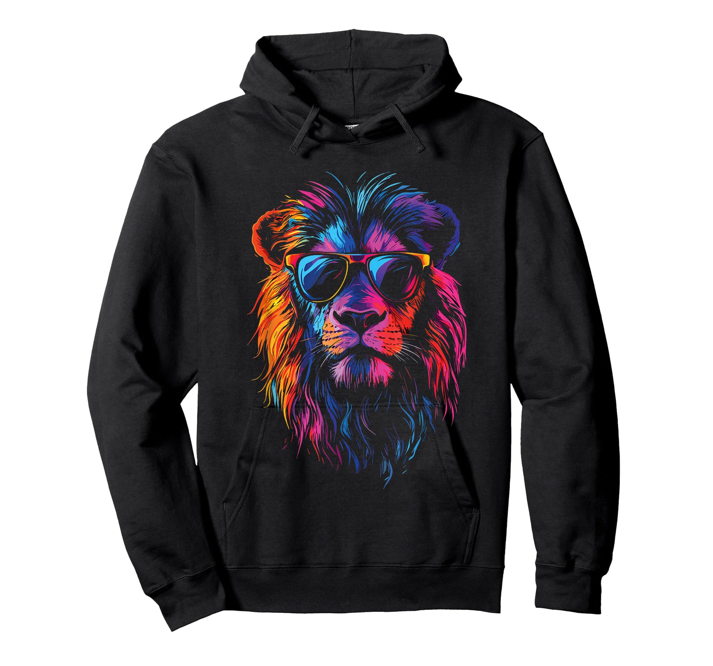 Colorful Lion with Sunglasses Bold King of The Jungle T-Shirt