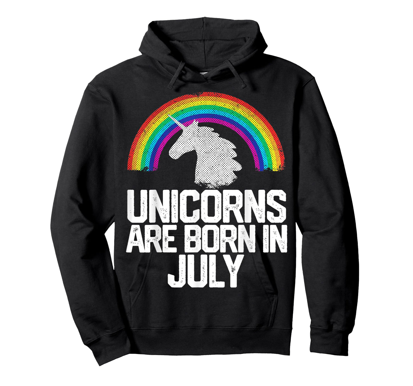 UNICORNS ARE BORN IN JULY Birthday T Shirt Rainbow Girl Gift T-Shirt