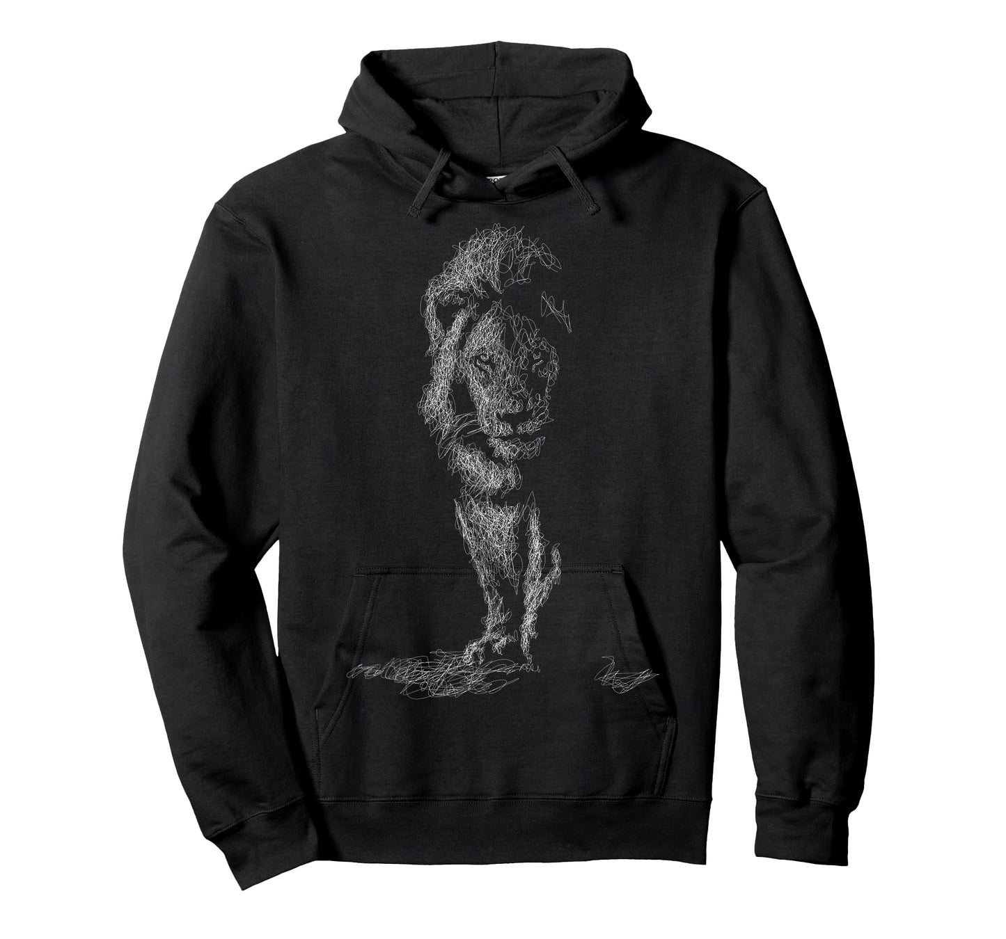 Lion Scribble Black Art for Lover Lions King of Animals T-Shirt