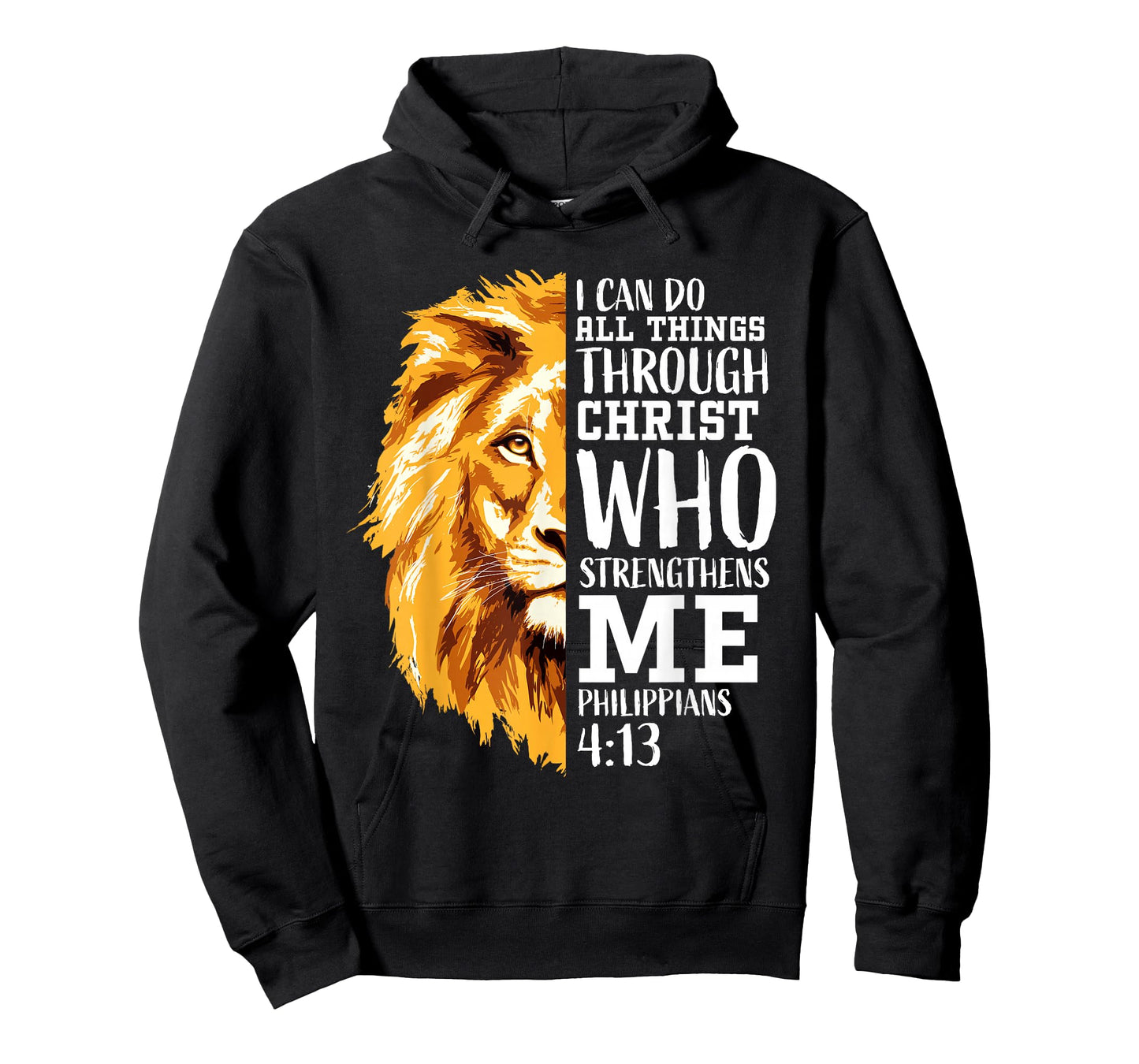 Philippians 4 13 Christian Bible Verse Religious Lion Faith T-Shirt