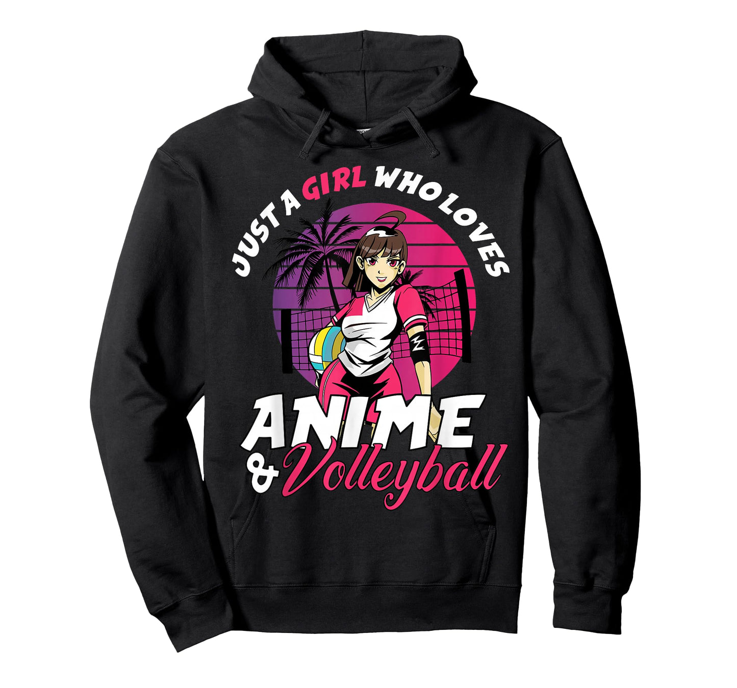 Just A Girl Who Loves Anime and Volleyball Anime Girls Gift T-Shirt