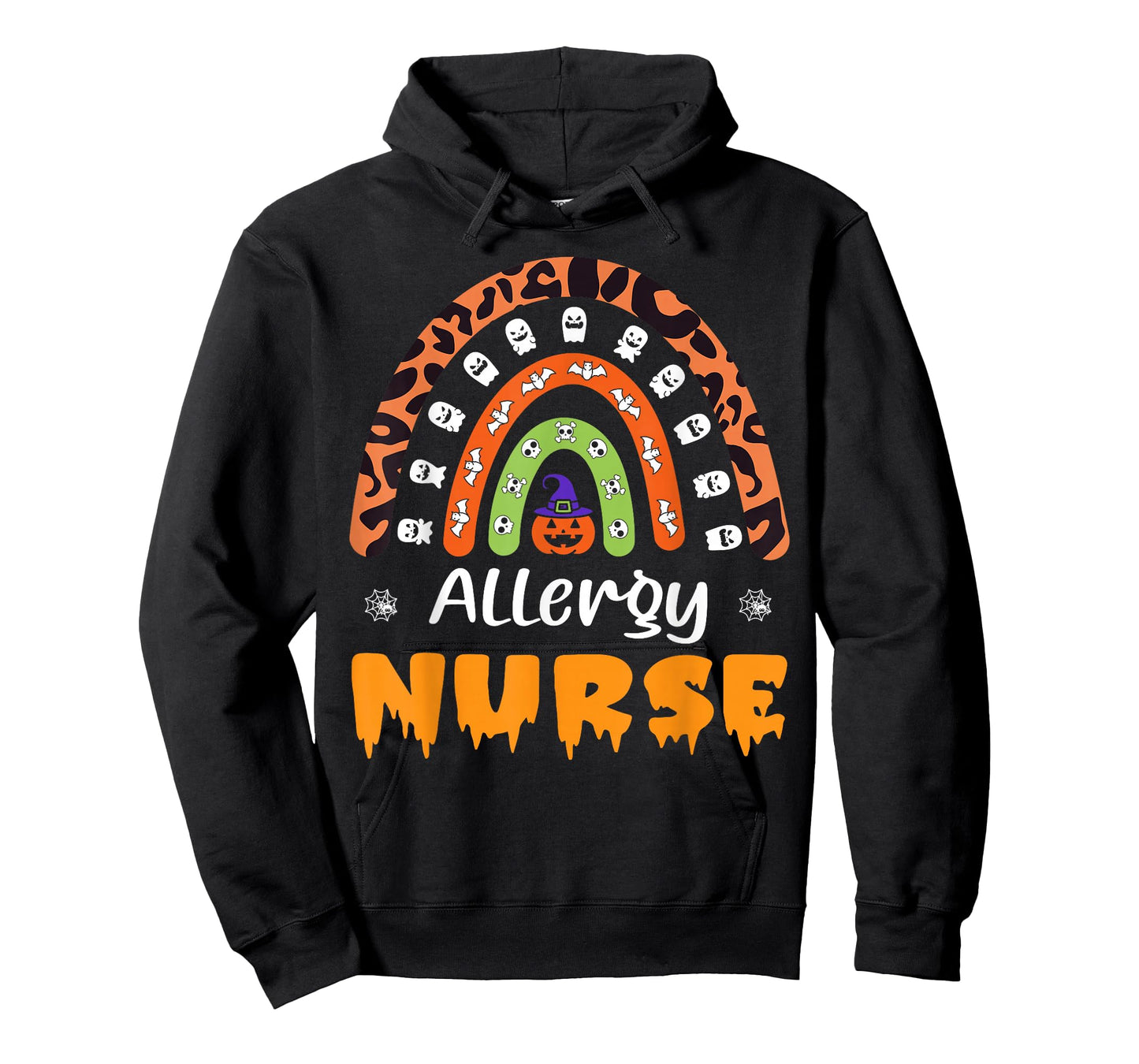 Allergy Nurse Leopard Rainbow Halloween Costume T-Shirt