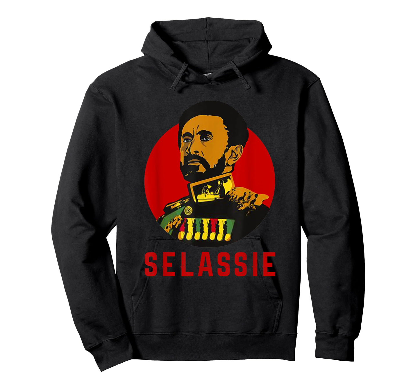 Ethiopian Selassie Emperor Haile Selassie Face Rasta T-Shirt