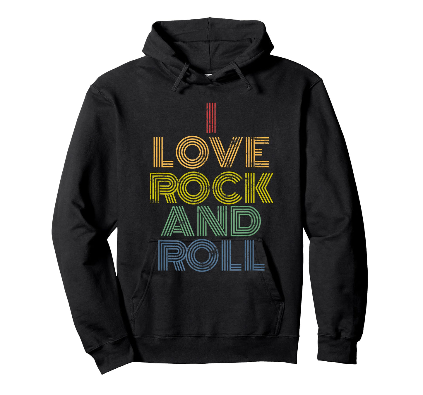 I Love Rock and Roll T-Shirt Distressed Rainbow 70s tee T-Shirt