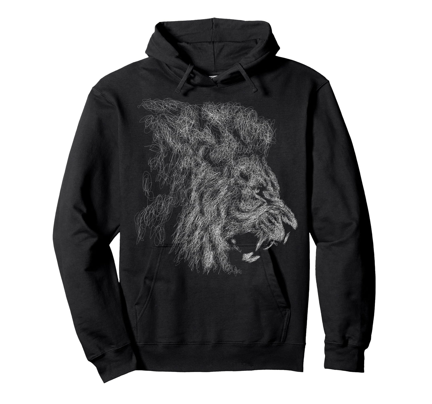 Lion Roar scribble black art for lover lions King of Animals T-Shirt