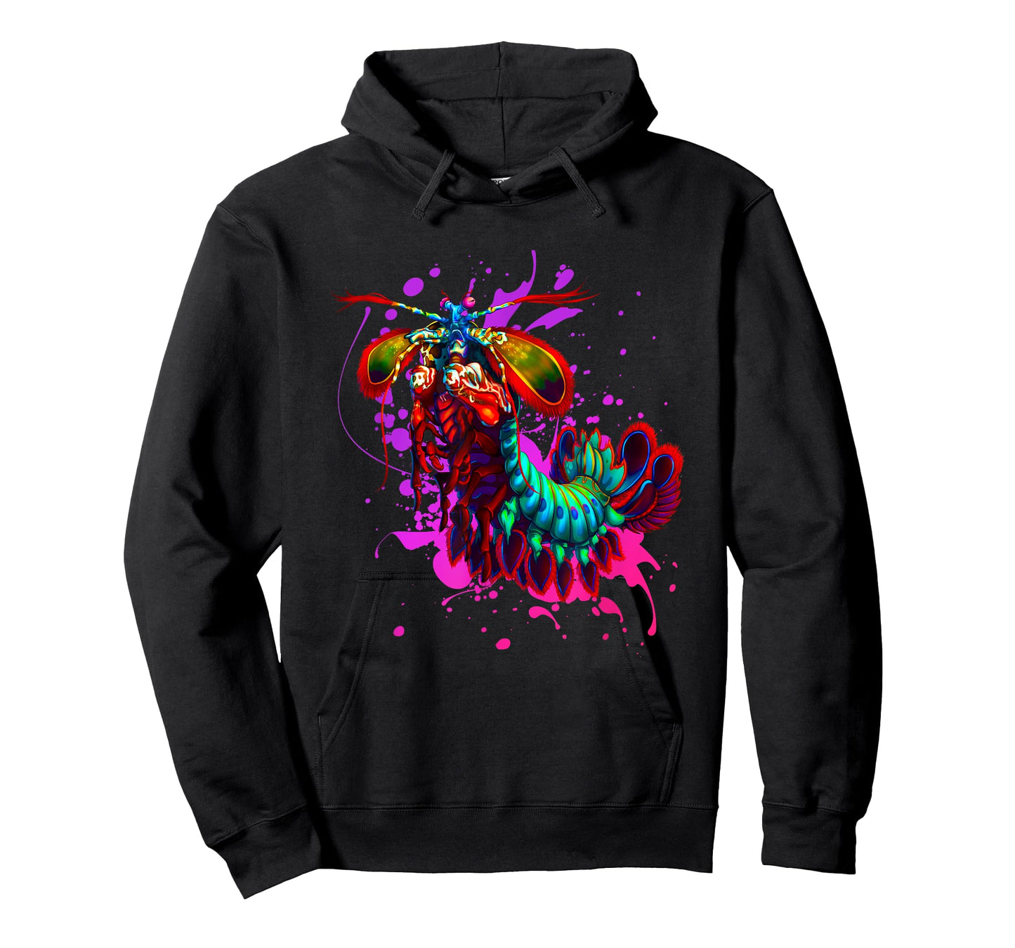 Rainbow Peacock Mantis Shrimp Purple Splash T-Shirt T-Shirt