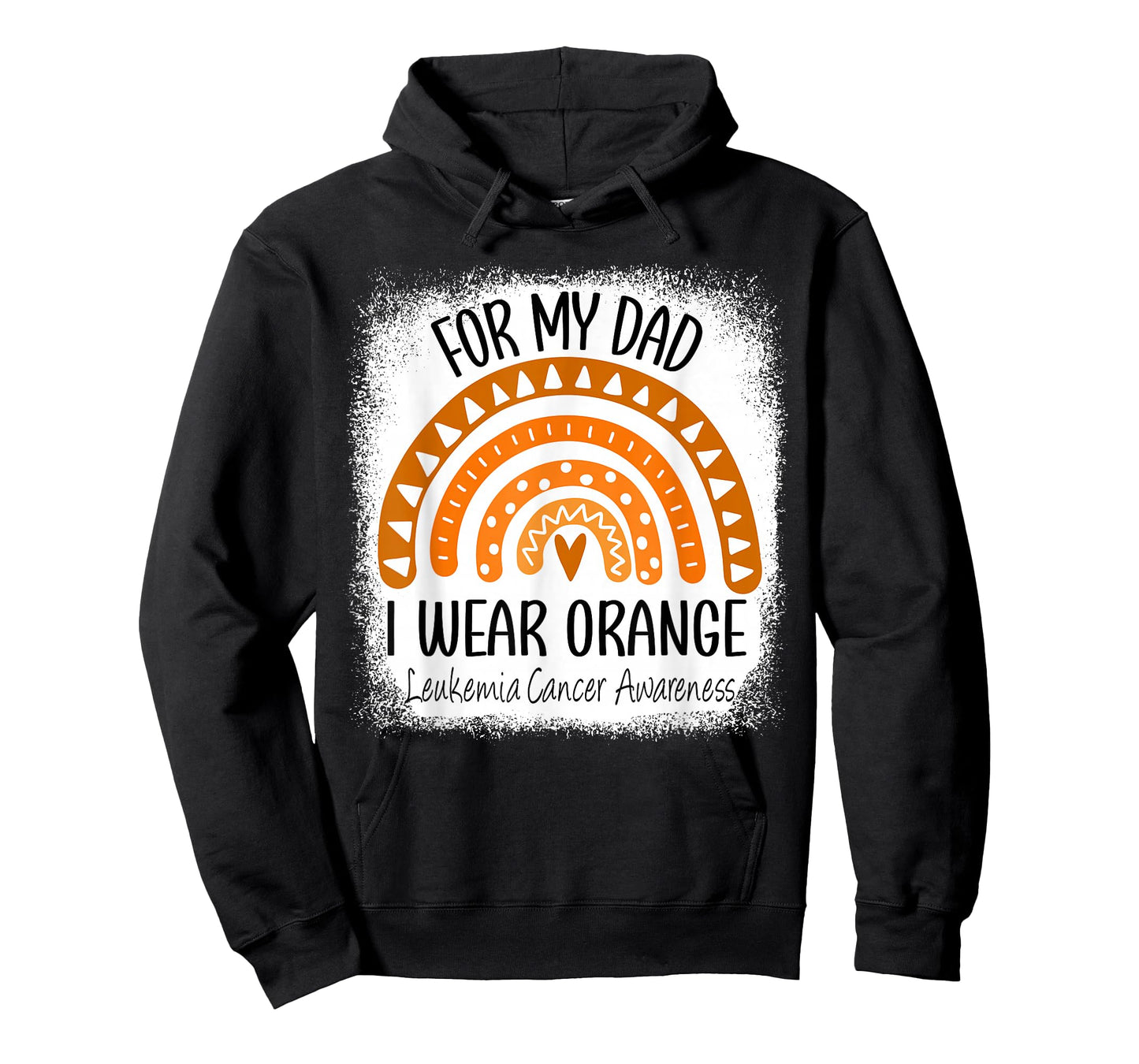 Rainbow I Wear Orange For My Dad Leukemia Cancer Awareness T-Shirt