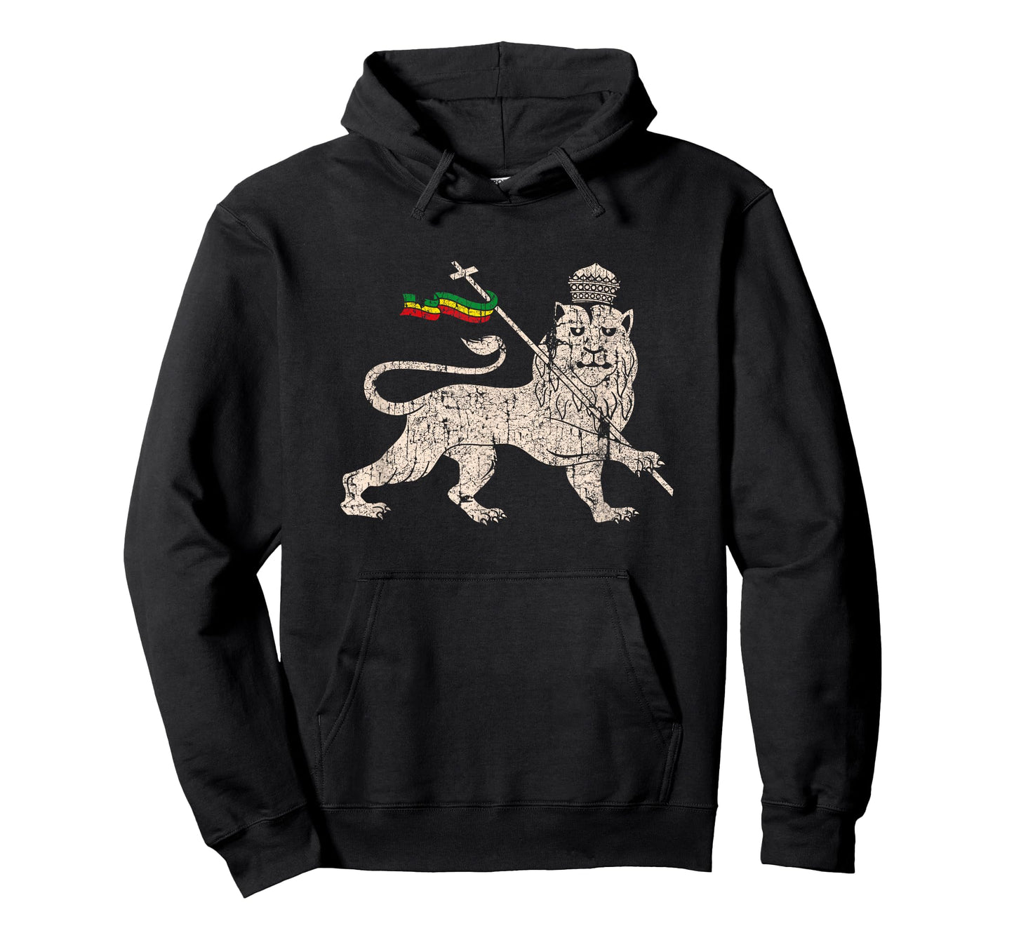 Vintage Rastafari Lion of Judah Rasta Ethiopia Flag T-Shirt