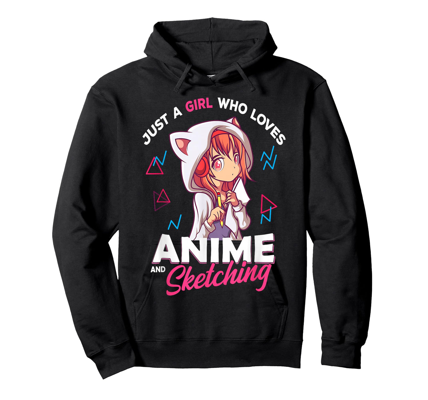 Just A Girl Who Loves Anime and Sketching Otaku Anime Merch T-Shirt Small