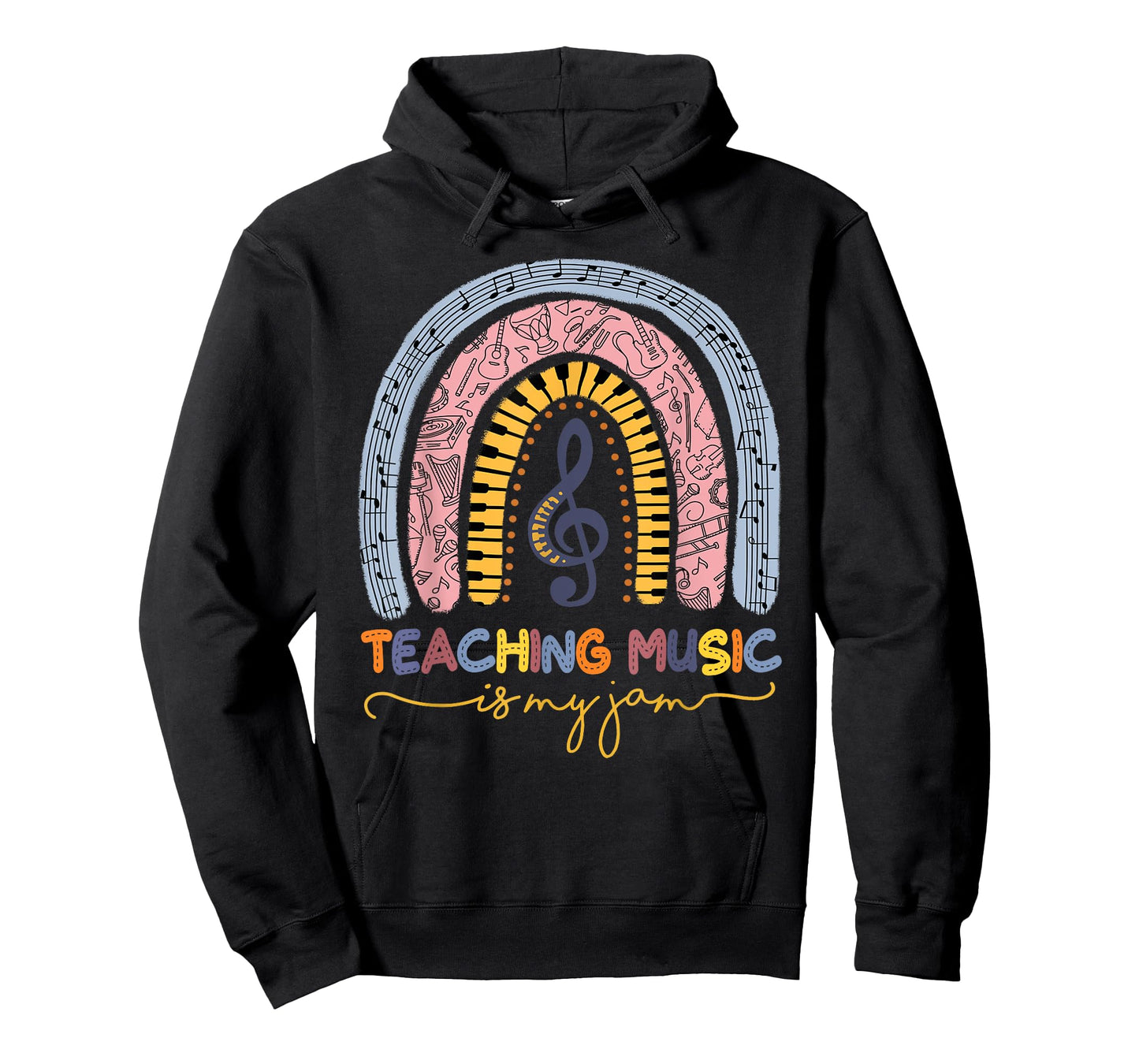 Musical Teacher Teaching Music Is My Jam Rainbow T-Shirt