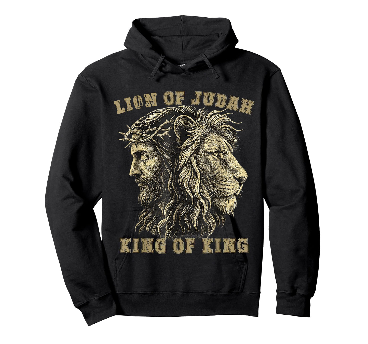 Lion of Judah Jesus Crown of Thorns Christian Faith Design T-Shirt