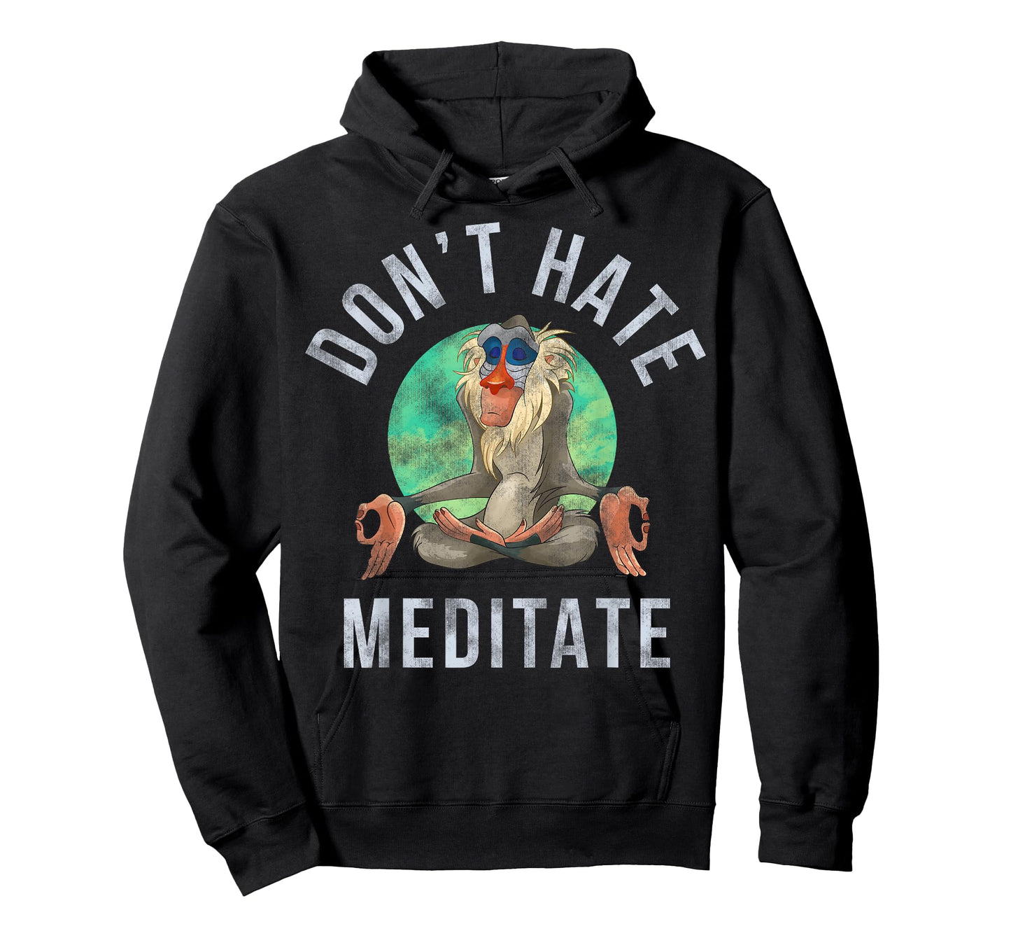 Disney Lion King Rafiki Don't Hate Meditate Graphic T-Shirt T-Shirt