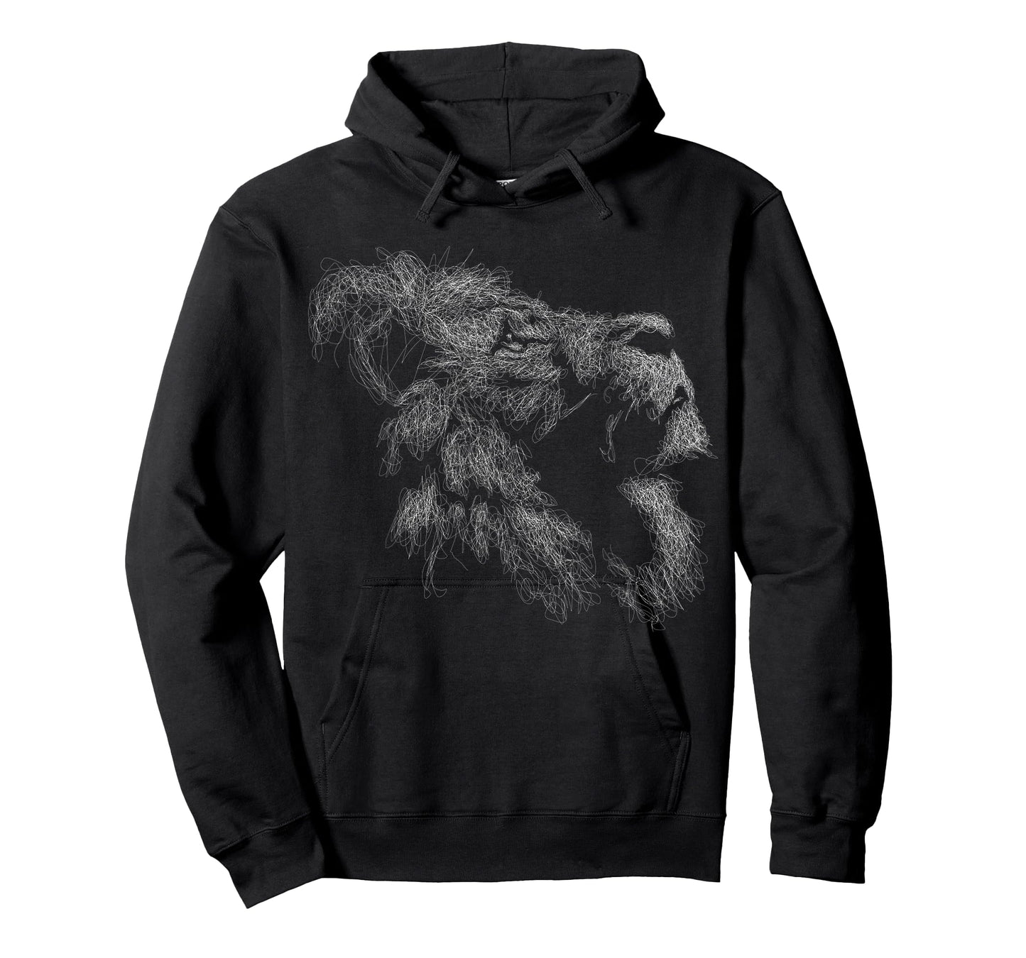 Lion head scribble black art for lover lions King of Animals T-Shirt