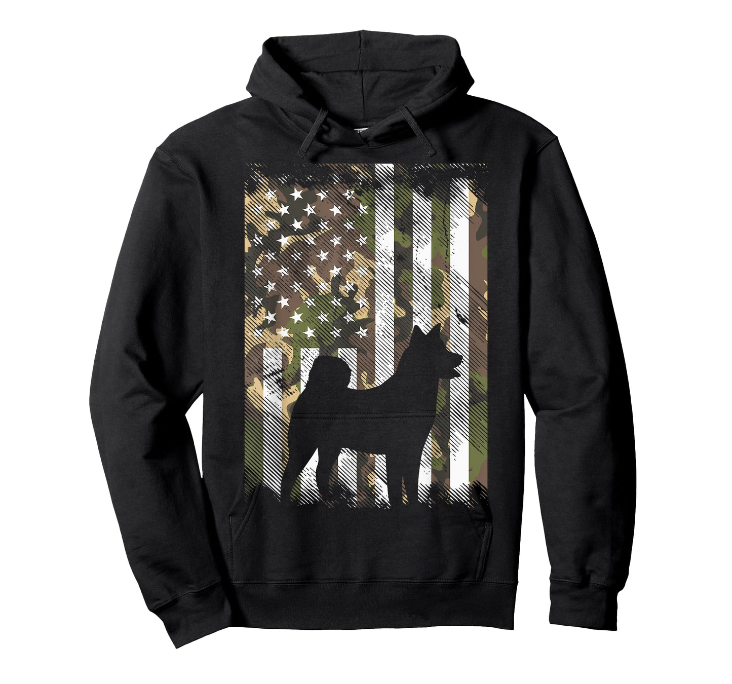 Camo US Flag Shiba Inu Akita Pet Japanese Dog Patriotic Gift T-Shirt for Women Kids Men