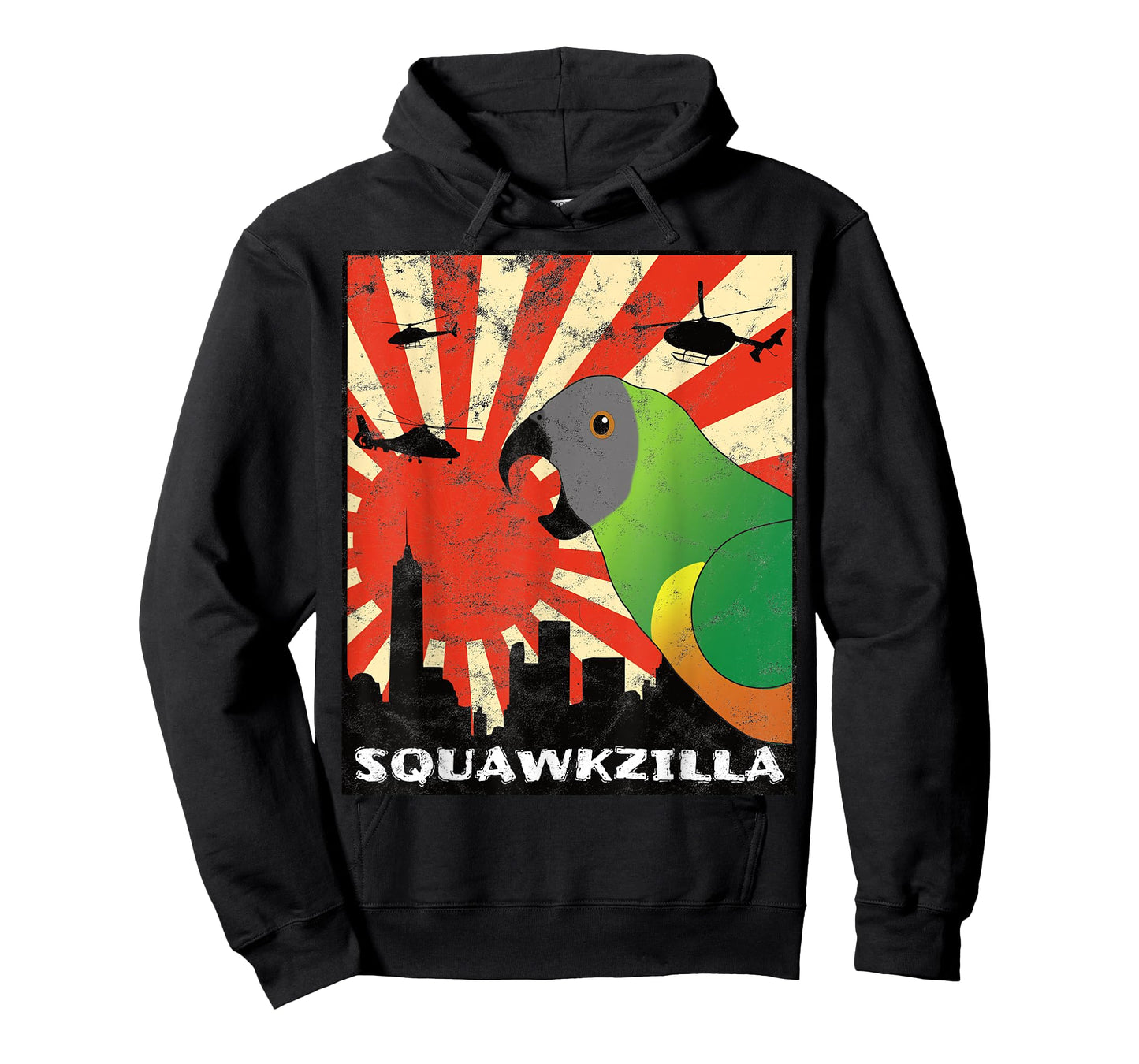 Squawk Zilla Senegal Parrot Squawking Kawaii T-Shirt