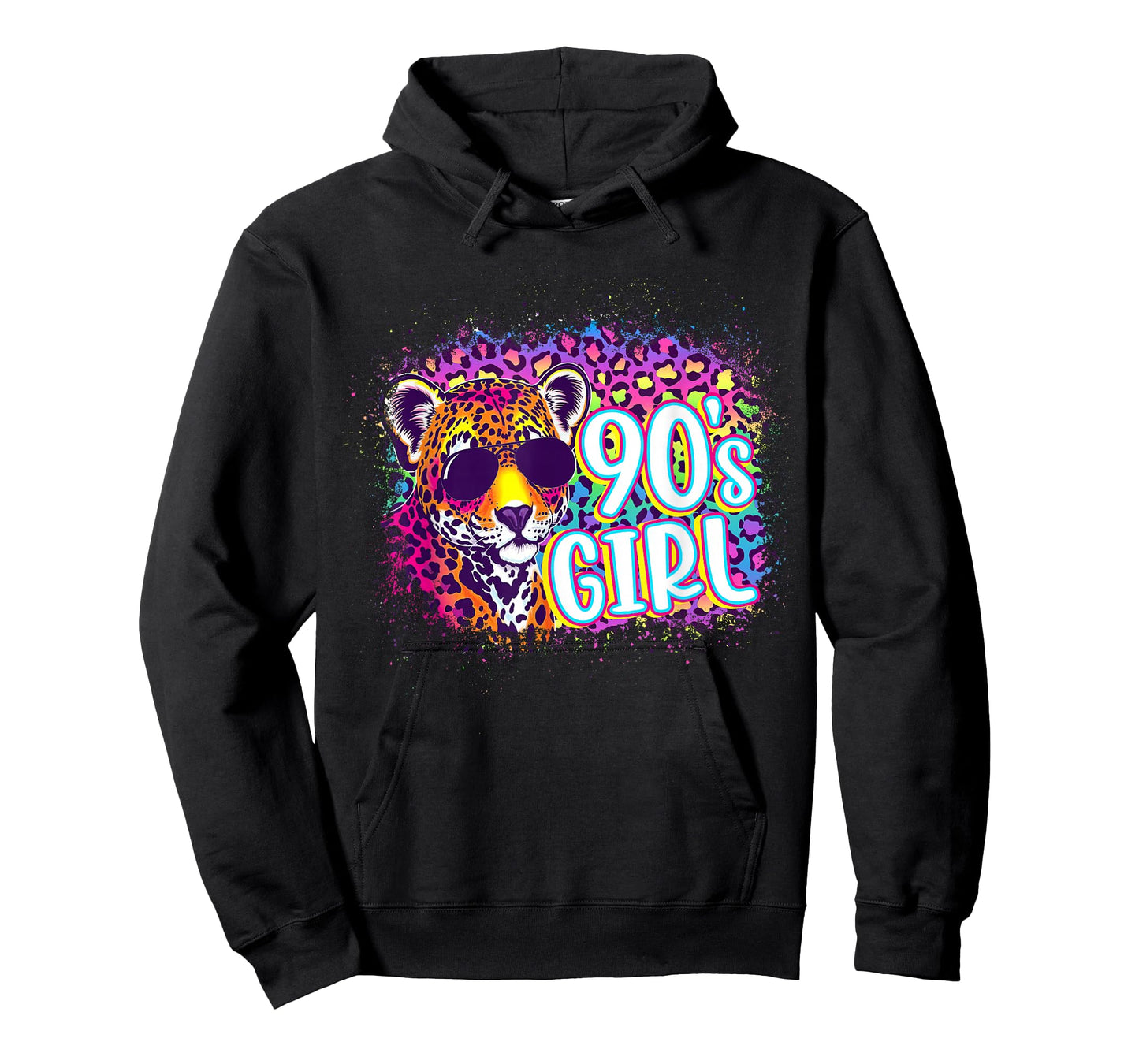 90's Girl Birthday Party Rainbow Leopard Print 1990s Women T-Shirt