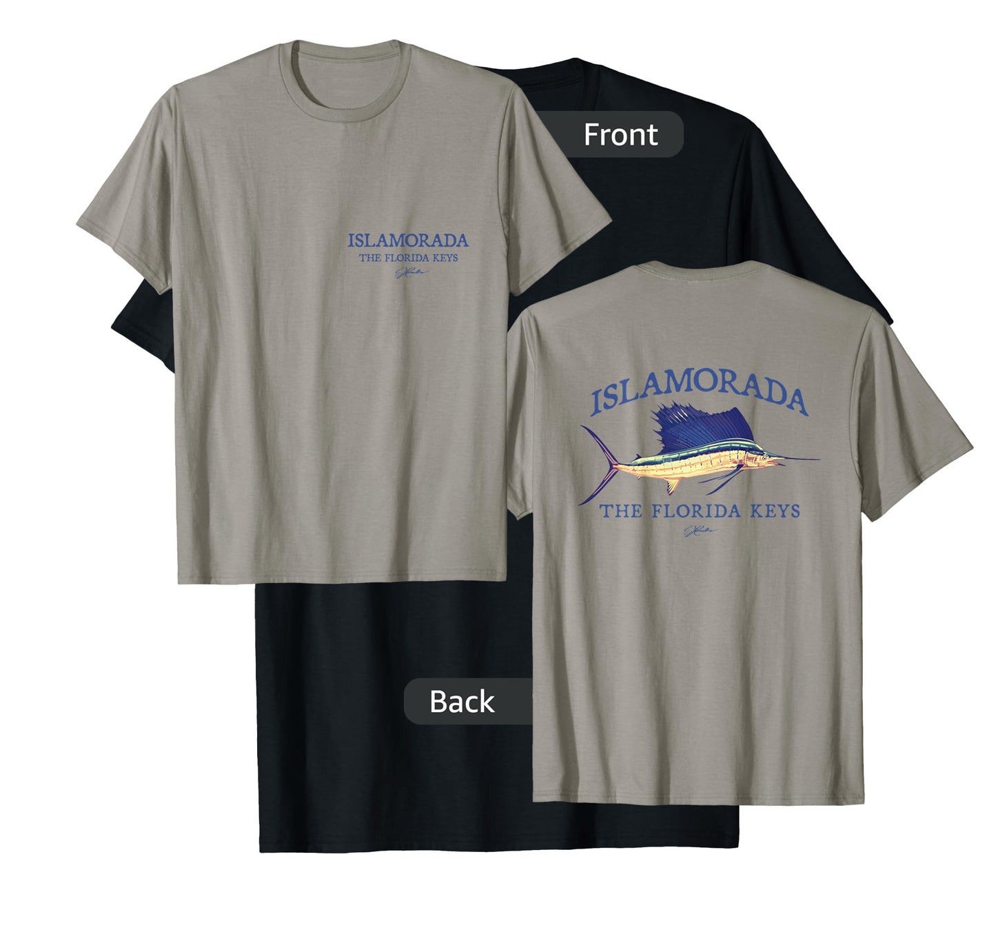 JCombs: Islamorada, FL, Sailfish (2-Sided) T-Shirt