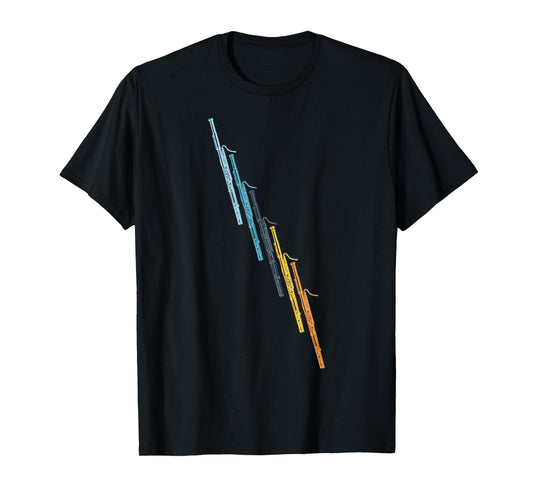 Funny Bassoon Retro Rainbow - Bassoon Player Orchestra Band T-Shirt