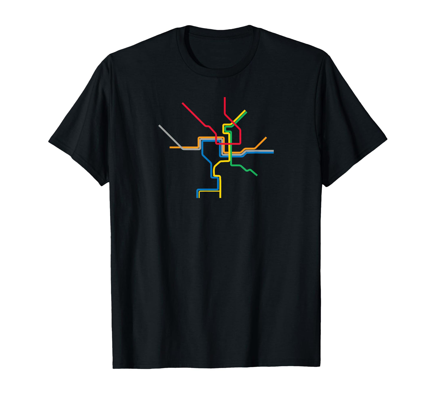 Washington DC Metro Subway Map Shirt - Color Lines T-Shirt