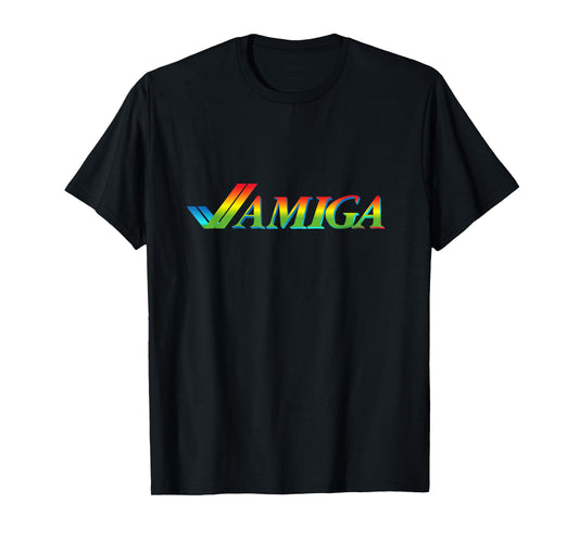 Amiga Tick Rainbow Retro Computer T-Shirt