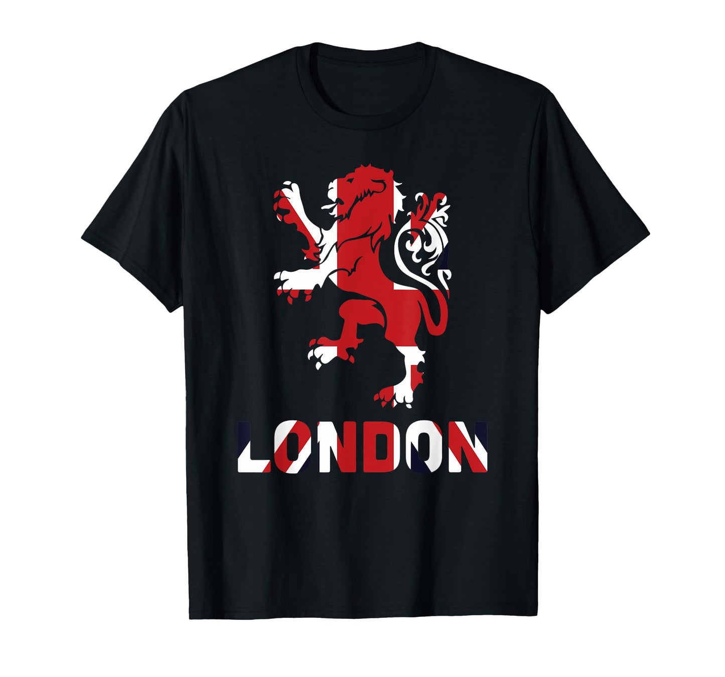 London Union Jack Lion T-Shirt United Kingdom British Tee T-Shirt