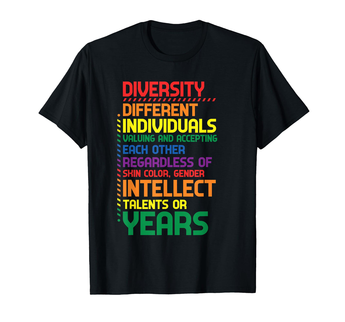 Colorful Rainbow Diversity Definition T-Shirt