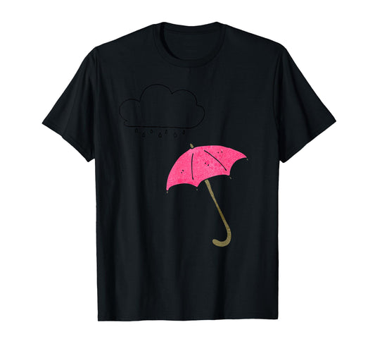RAIN CLOUD WITH PINK UMBRELLA T-SHIRT T-Shirt