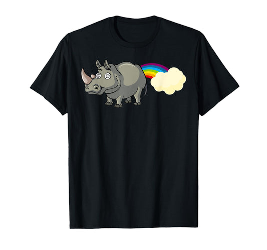 Rainbow Fart Rhino Unicorns T-Shirt: Colors Unicorn Funny