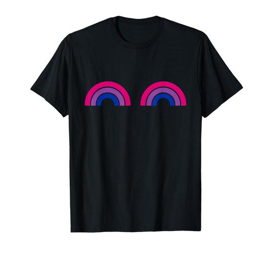 Bisexual Rainbow Boobs - Funny Bi Pride - LGBT Pride T-Shirt