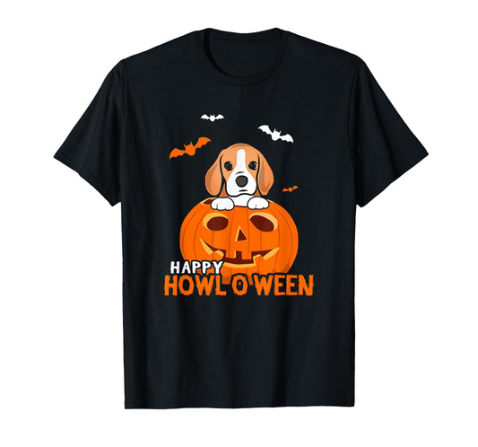 Cute Halloween Beagle Dog Pumpkin Costumes Thanksgiving Men Women Kids T-Shirt