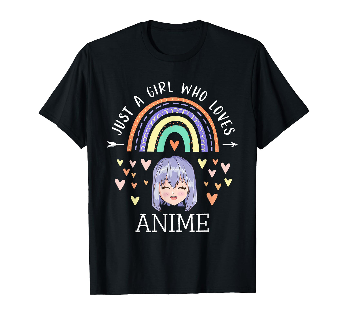 Just A Girl Who Loves Anime Rainbow Gifts For Anime Lover T-Shirt