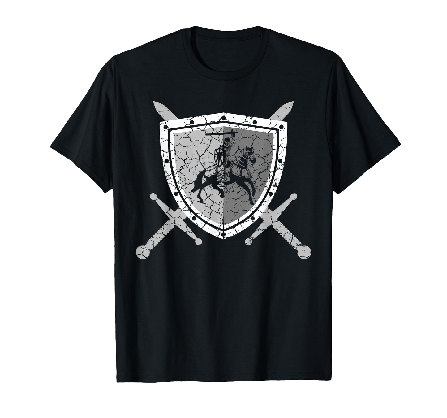 Knight Armor with Lions on The Breastplate Medieval Knight T-Shirt Small