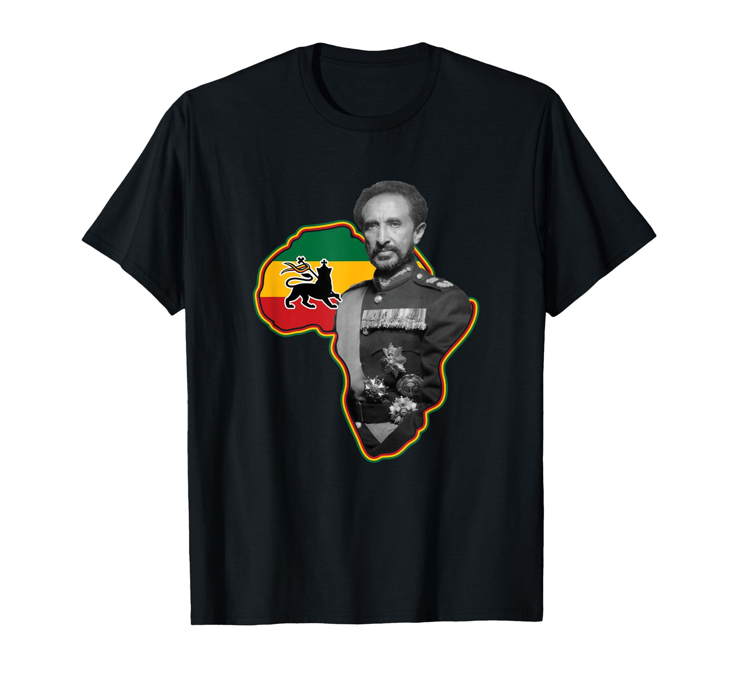 One Love Rasta Merch African Hero Haile Selassie I T-Shirt