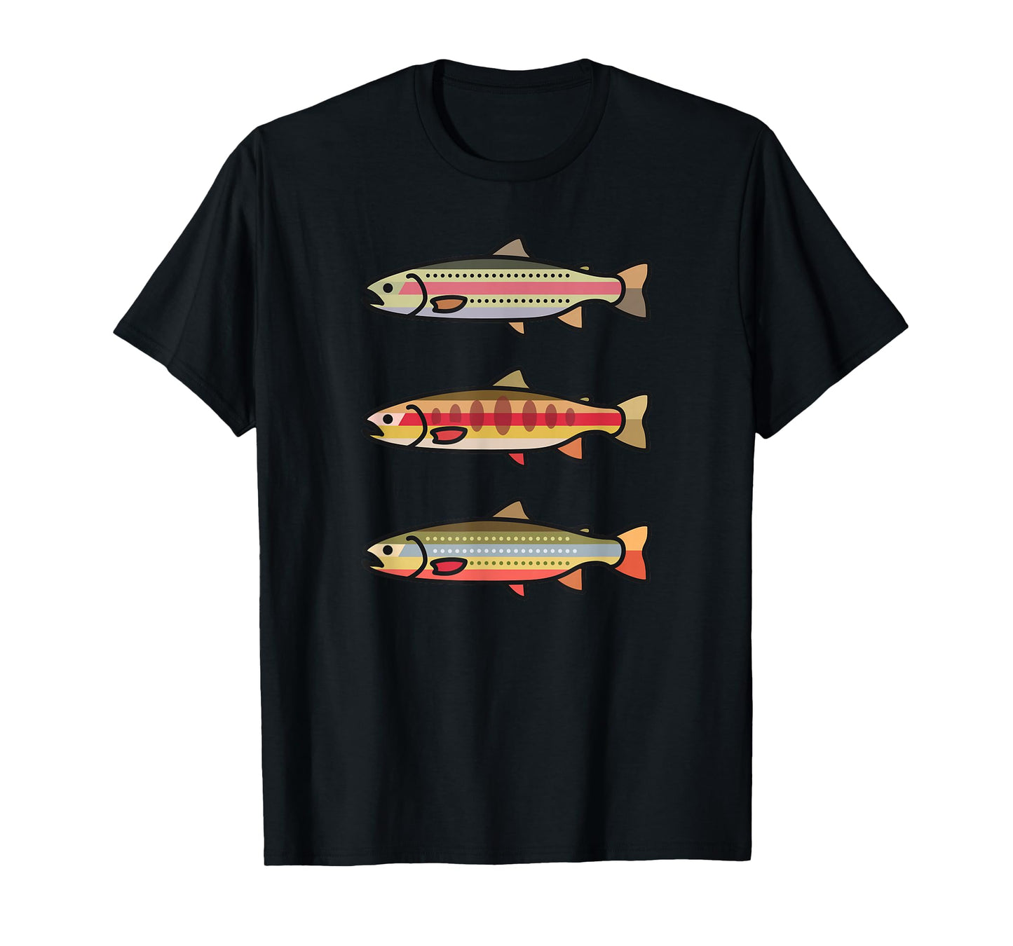 Rainbow Golden Brook Trout T-Shirt Fishing Gift for Anglers T-Shirt