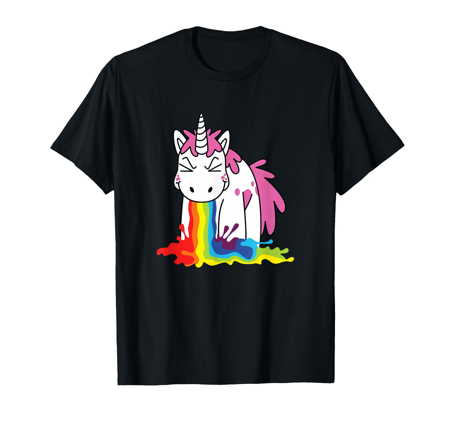 Cute unicorn throwing up a rainbow t-shirt T-Shirt