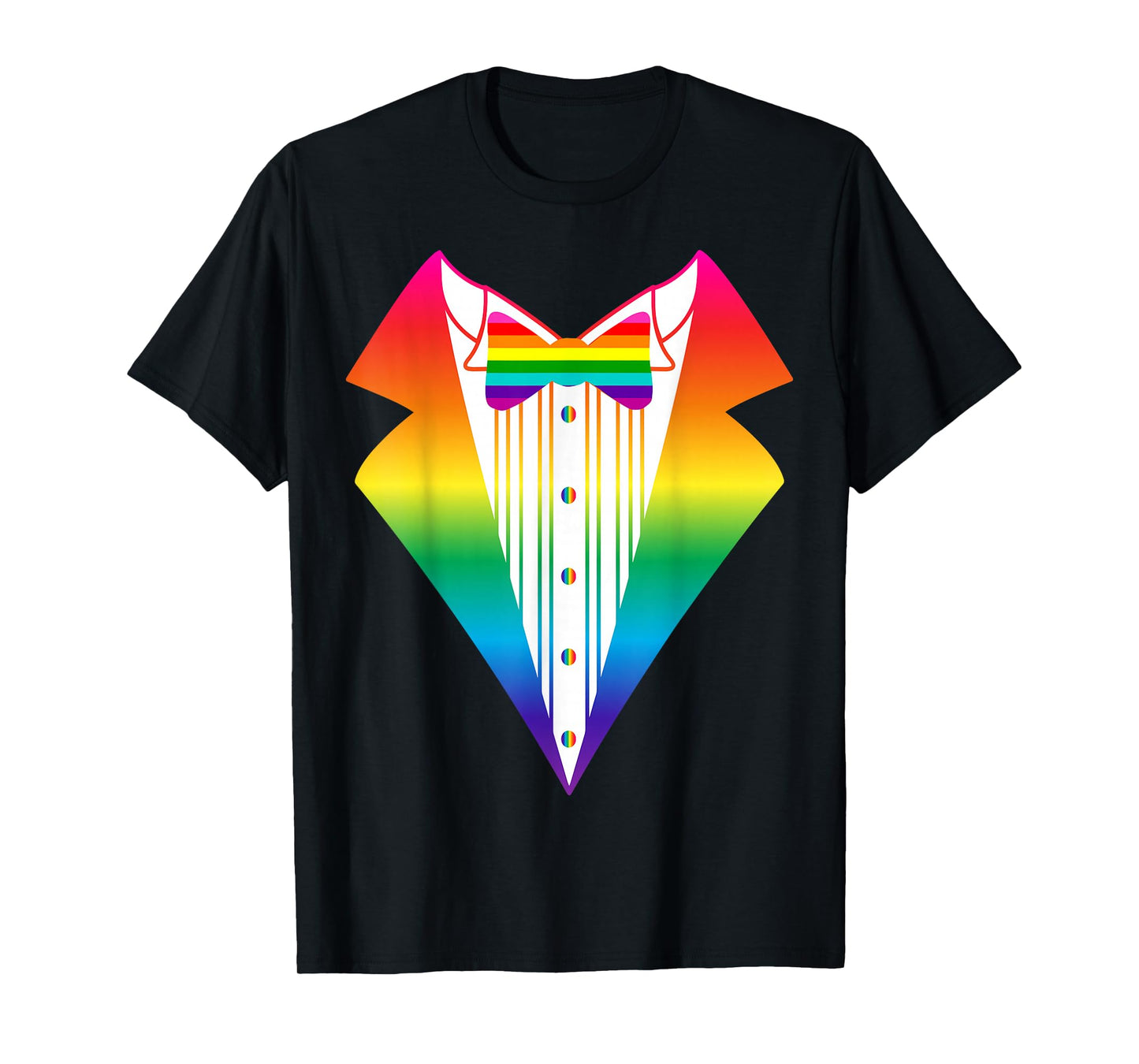 LGBT Tuxedo | Rainbow LGBTQI Tux Pride T-Shirt T-Shirt