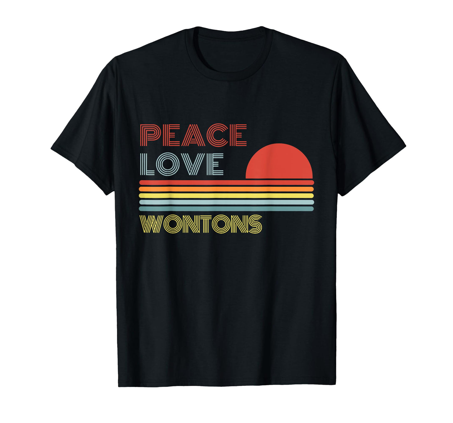 Peace Love Wontons Retro Vintage T-Shirt