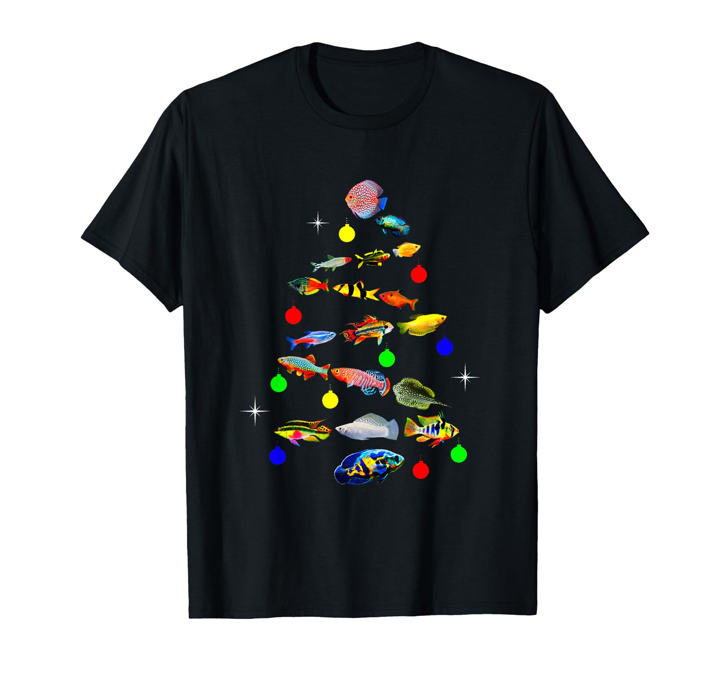 Aquarium Fish Christmas Tree Cichlid Gouramis Discus Tetras T-Shirt
