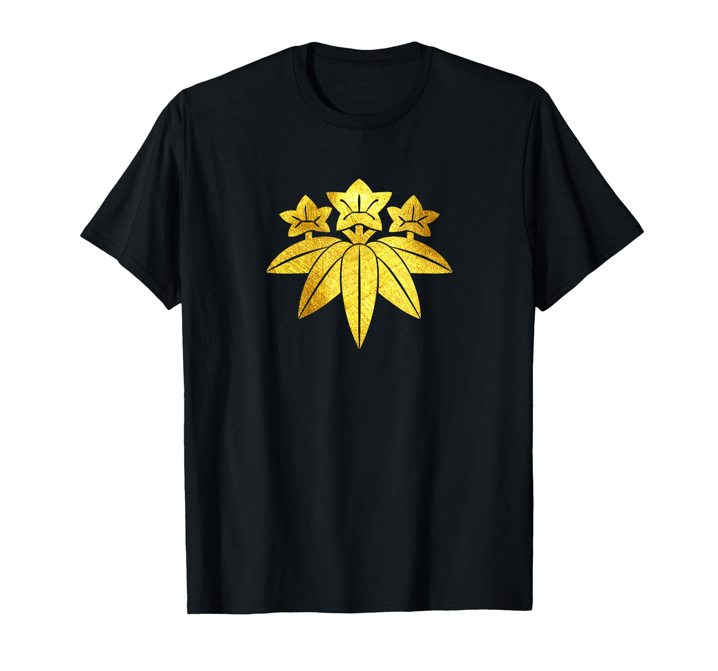 Kamakura Minamoto Mon Japanese clan in faux gold T-Shirt