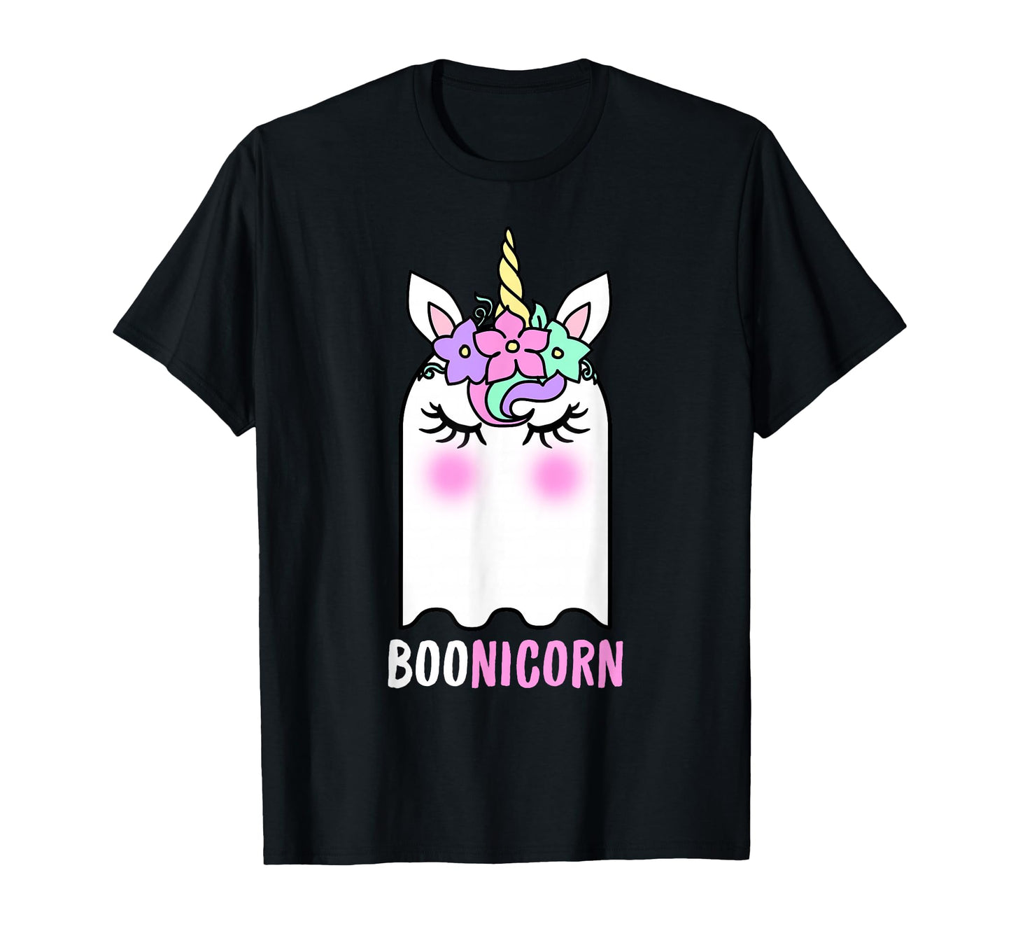 Boonicorn Unicorn Ghost, Unicorn Halloween Shirt for Girls T-Shirt