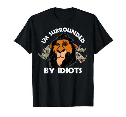 Disney The Lion King Scar I'm Surrounded by Idiots Portrait T-Shirt