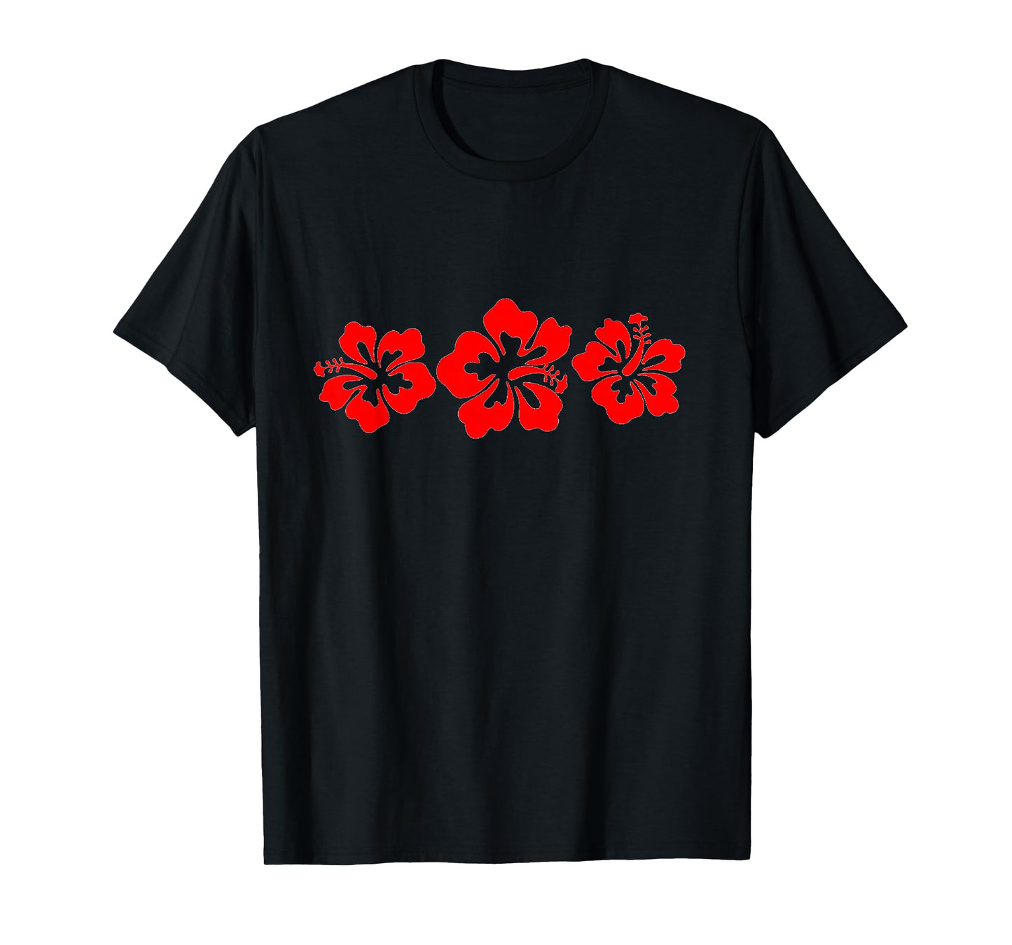 Red Hibiscus Flowers T-Shirt
