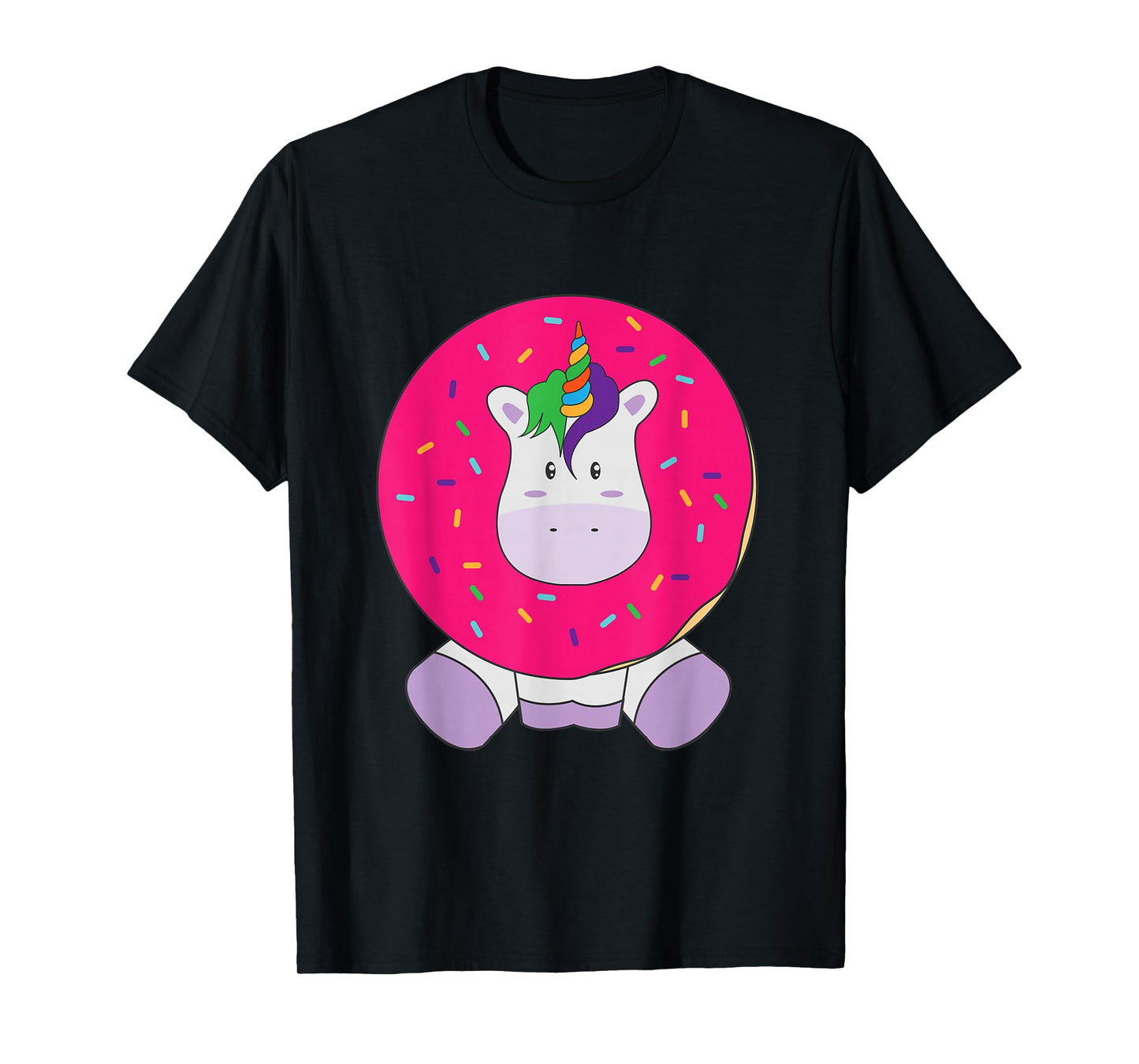 Cute Unicorn Donut Kawaii Girly Women T Shirt T-Shirt