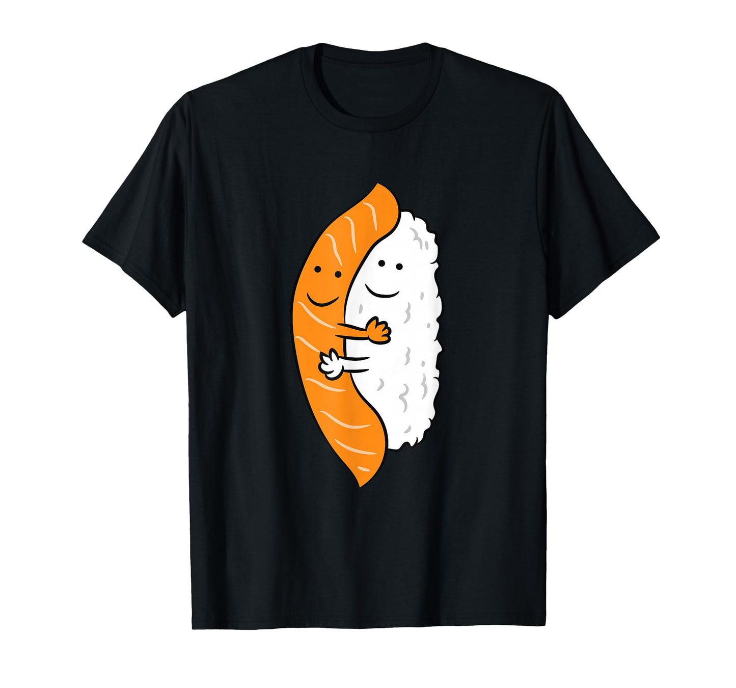 Sushi Hugging Salmon Cute Japanese Sushi T-Shirt
