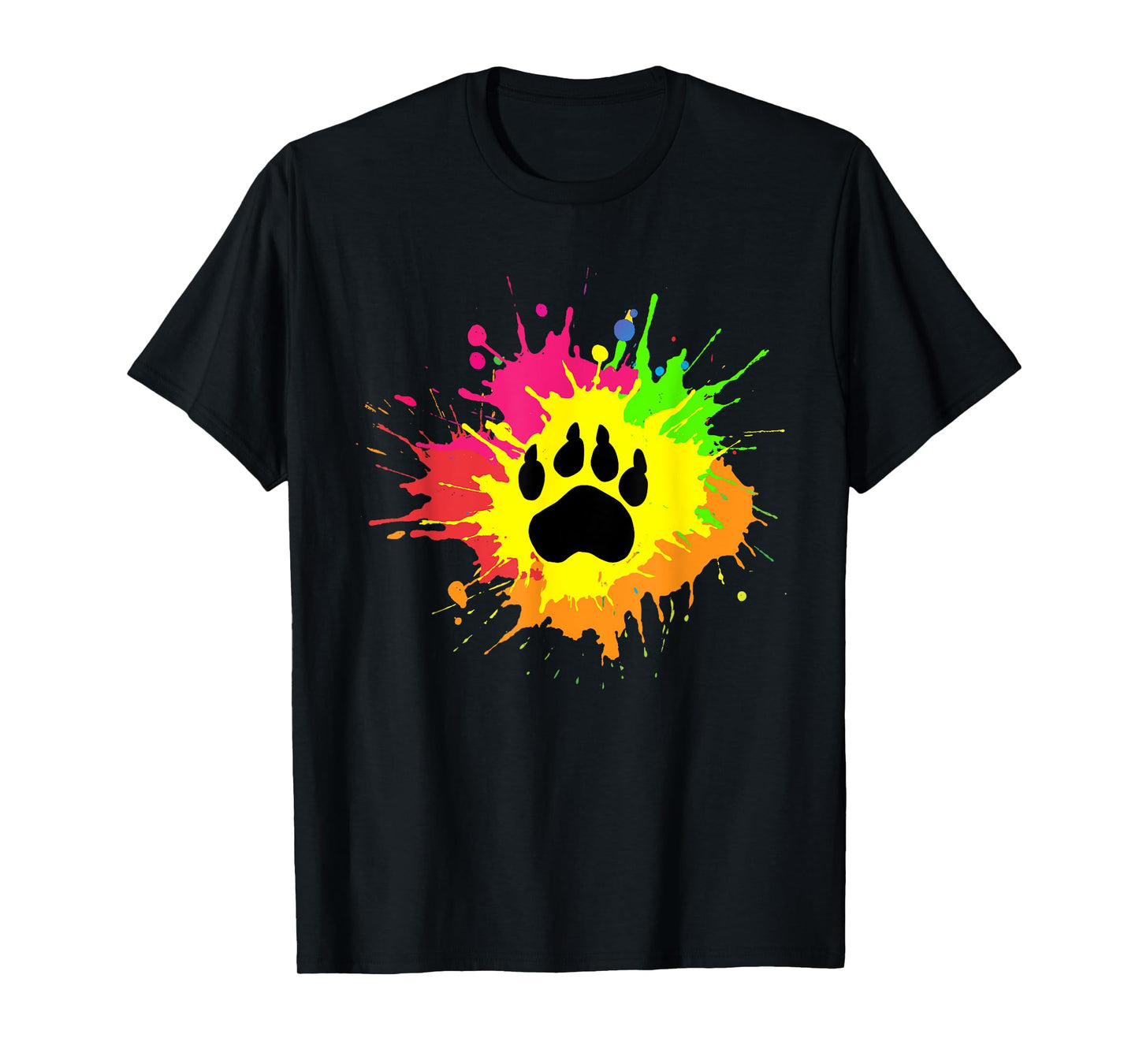 Furry Shirt Rainbow Bear Fursona Wolf Paw Print Gifts T-Shirt