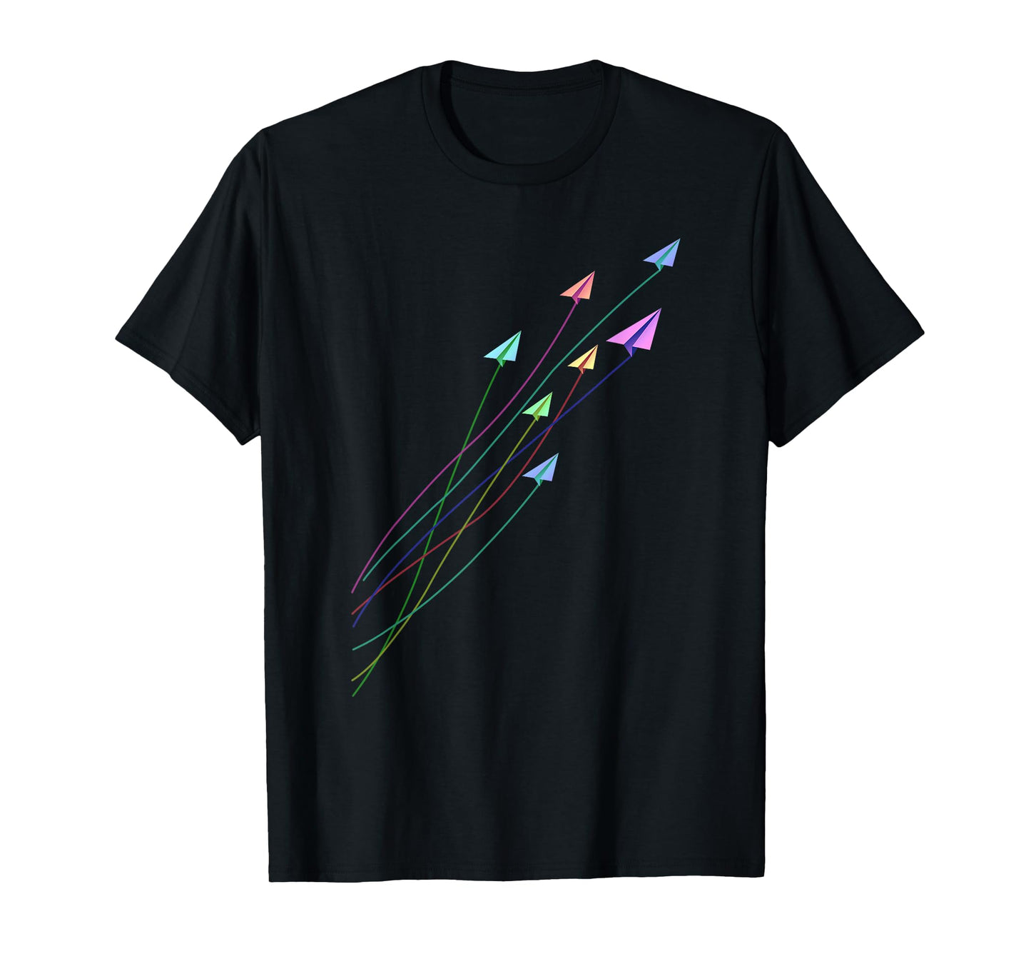 Japanese Folding Paper Plane Origami Master Colorful Origami T-Shirt