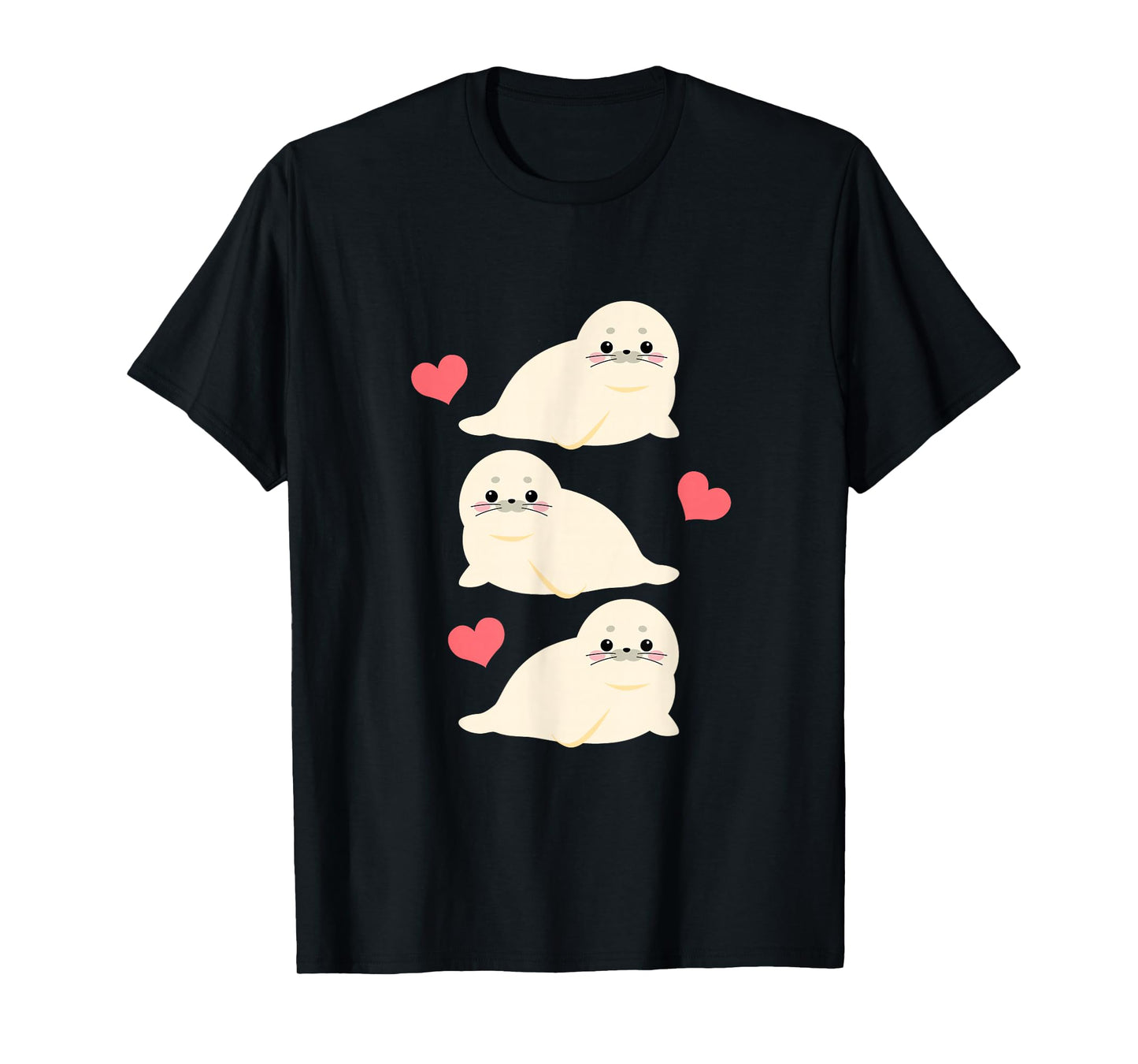 Sea Lions Make Me Happy T-Shirt Gift for Harp Seal Lover Tee T-Shirt