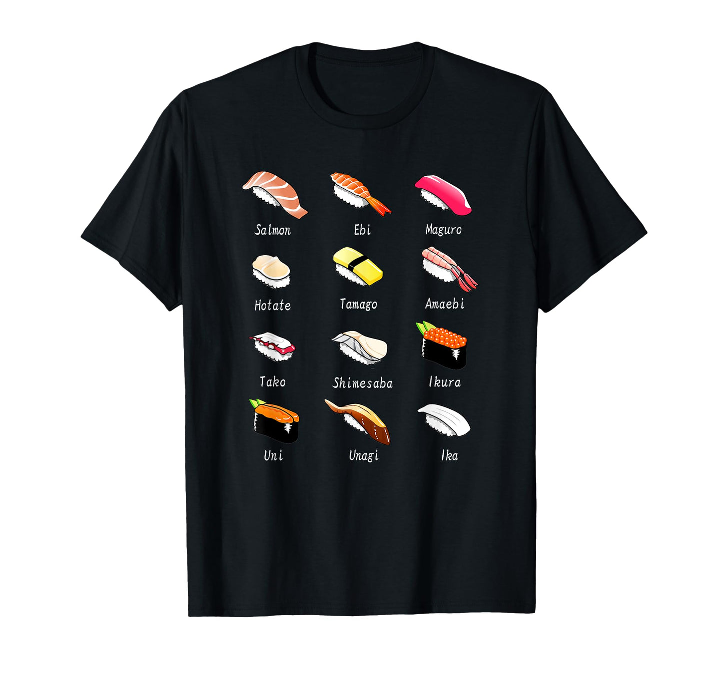 Sushi Nigiri Tee Shirt, Japanese Food Graphic T-Shirt